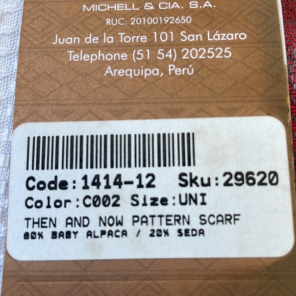 Sol Alpaca, Then and Now Patten , New With Tags, Fringed Scarf - Picture 7 of 10